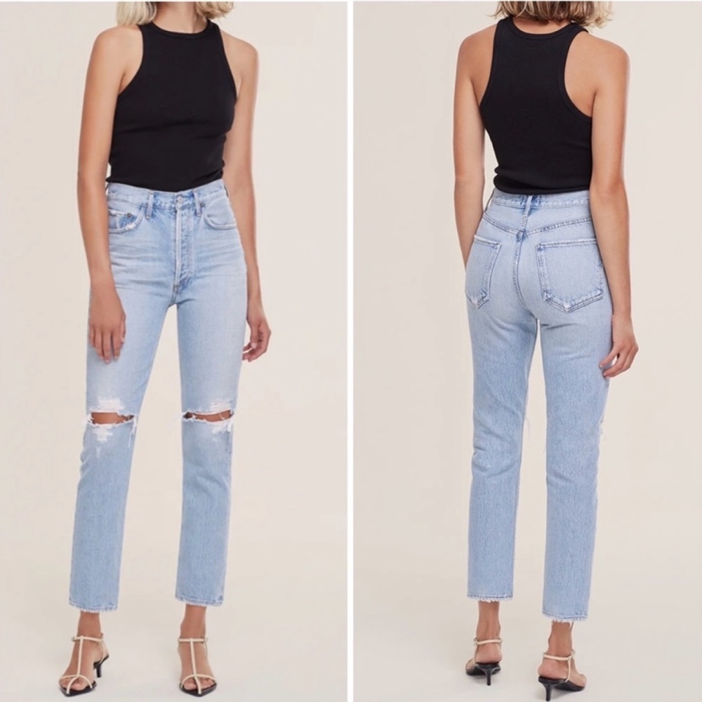 Agolde mid rise straight leg 90s jeans